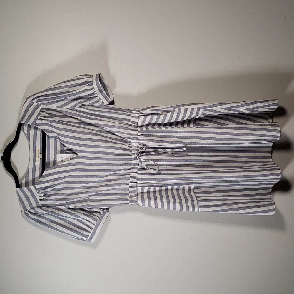 👗NWT Monteau striped dress with pockets size Large 👗
